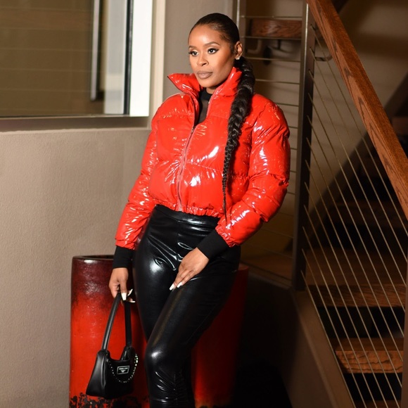 Clothing Bubble Latex Coat Buy Bright Faux Fur Leather Cropped